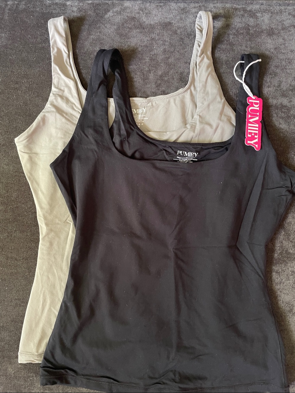 Women's Scoop Neck Tank Top - Black & Light Gray - 2-Pack